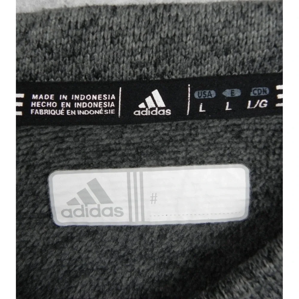 Texas A&M Aggies Sweater Mens Large Adidas Pullover V-Neck Logo Gray Long Sleeve